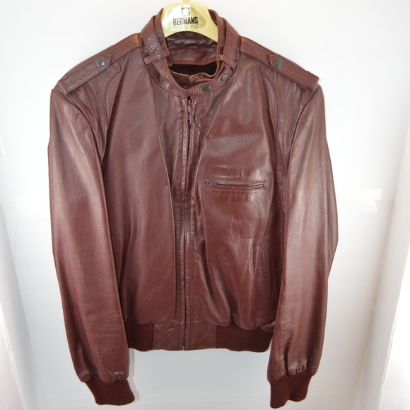 💃🏻HP 4/27💃🏻 Berman's Leather Moto Jacket - Picture 1 of 8